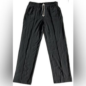 Charcoal Loft Drawstring Pleat Pants